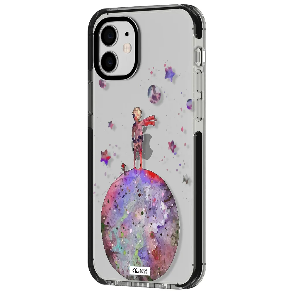 Little Prince Night Apple iPhone 12 impact black border Case