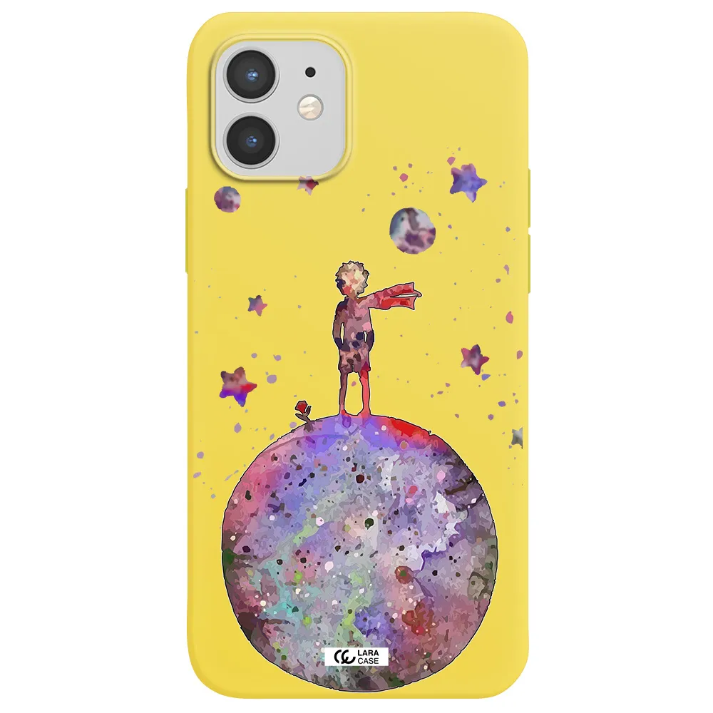 Little Prince Night Apple iPhone 12 mini Silicone canary yellow Case
