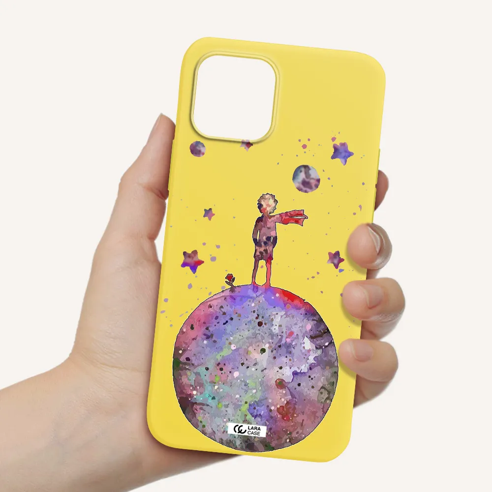 Little Prince Night Apple iPhone 12 mini Silicone canary yellow Case