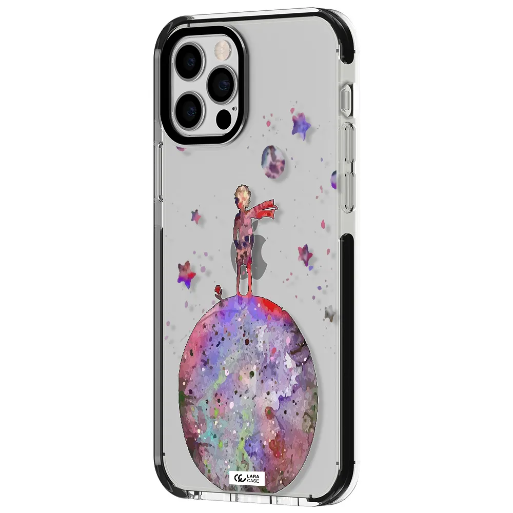 Little Prince Night Apple iPhone 12 pro impact black border Case