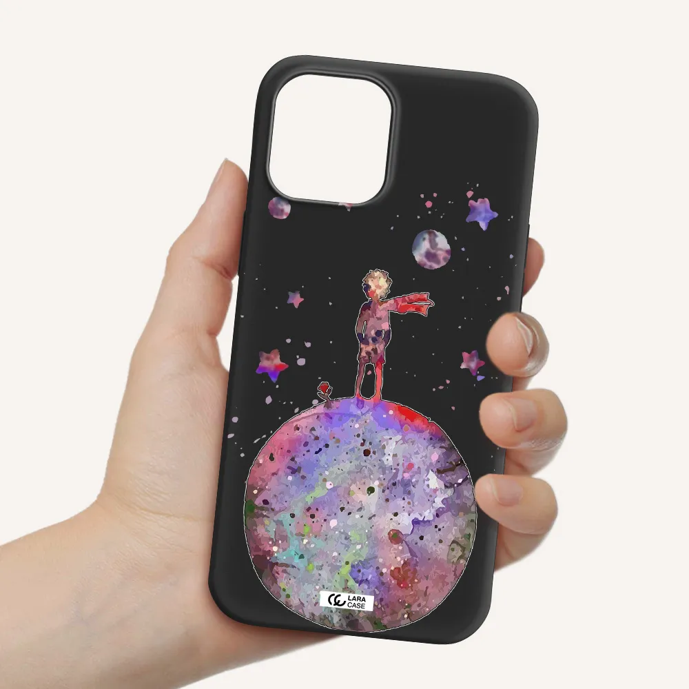 Little Prince Night Apple iPhone 12 pro max Silicone black Case