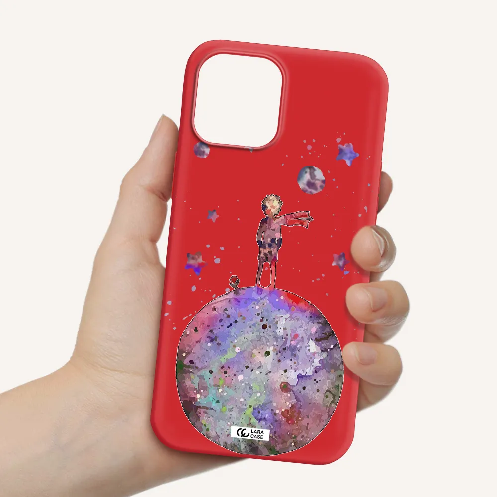 Little Prince Night Apple iPhone 12 pro max Silicone Imperial Red Case