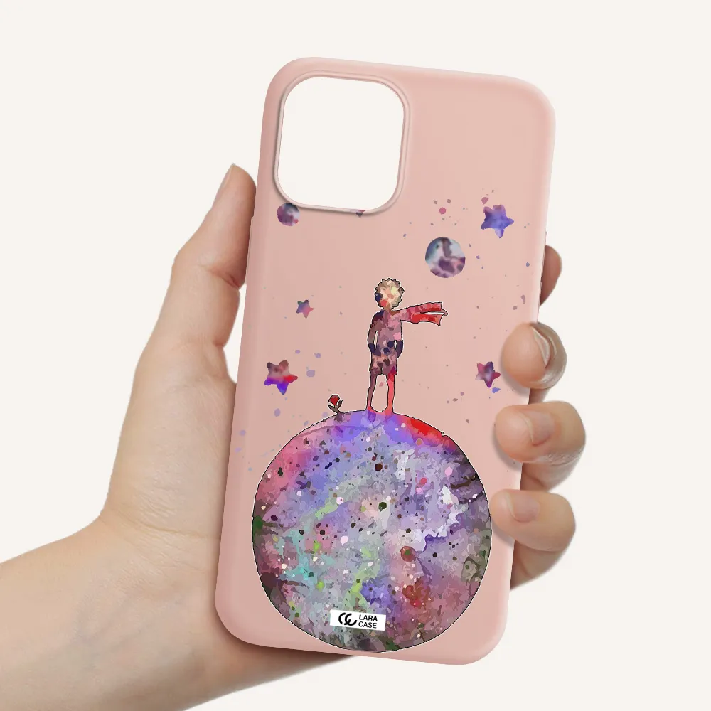 Little Prince Night Apple iPhone 12 pro max Silicone pastel pink Case