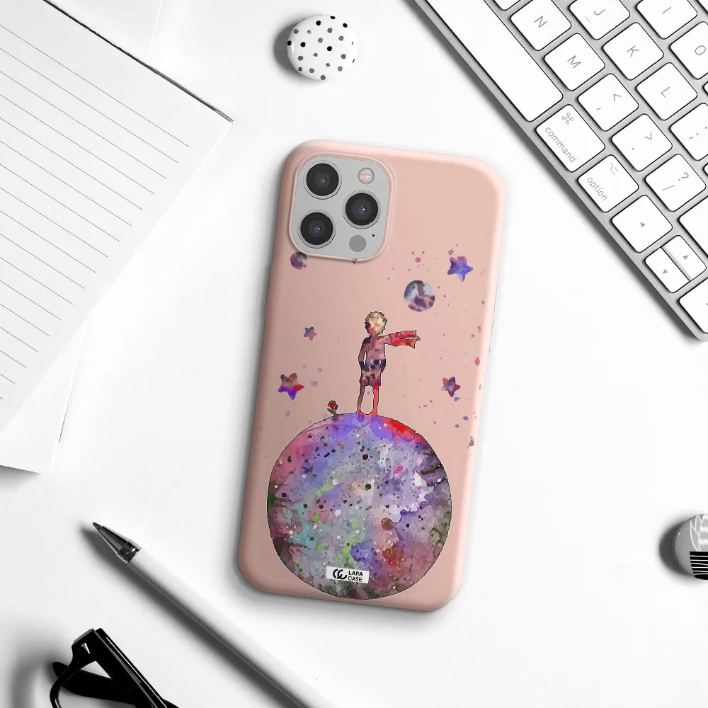 Little Prince Night Apple iPhone 12 pro max Silicone pastel pink Case