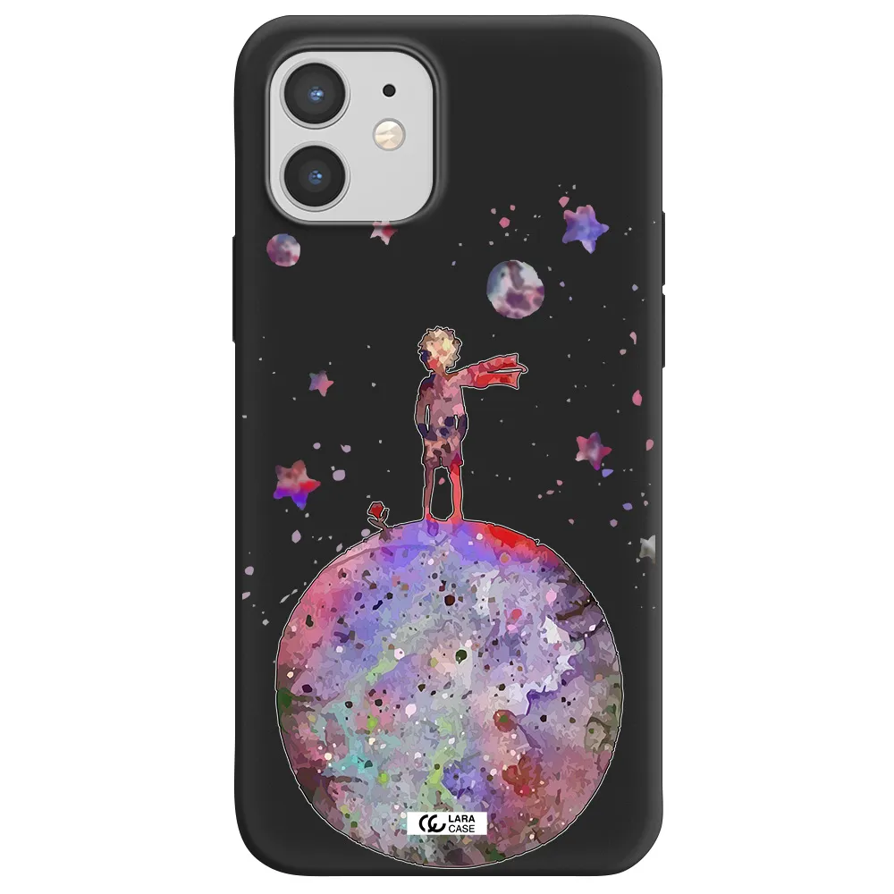 Little Prince Night Apple iPhone 12 Silicone black Case