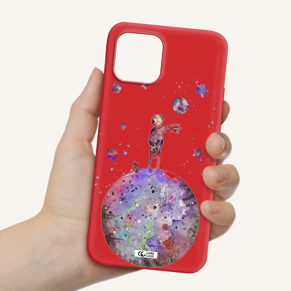 Little Prince Night Apple iPhone 12 Silicone Imperial Red Case