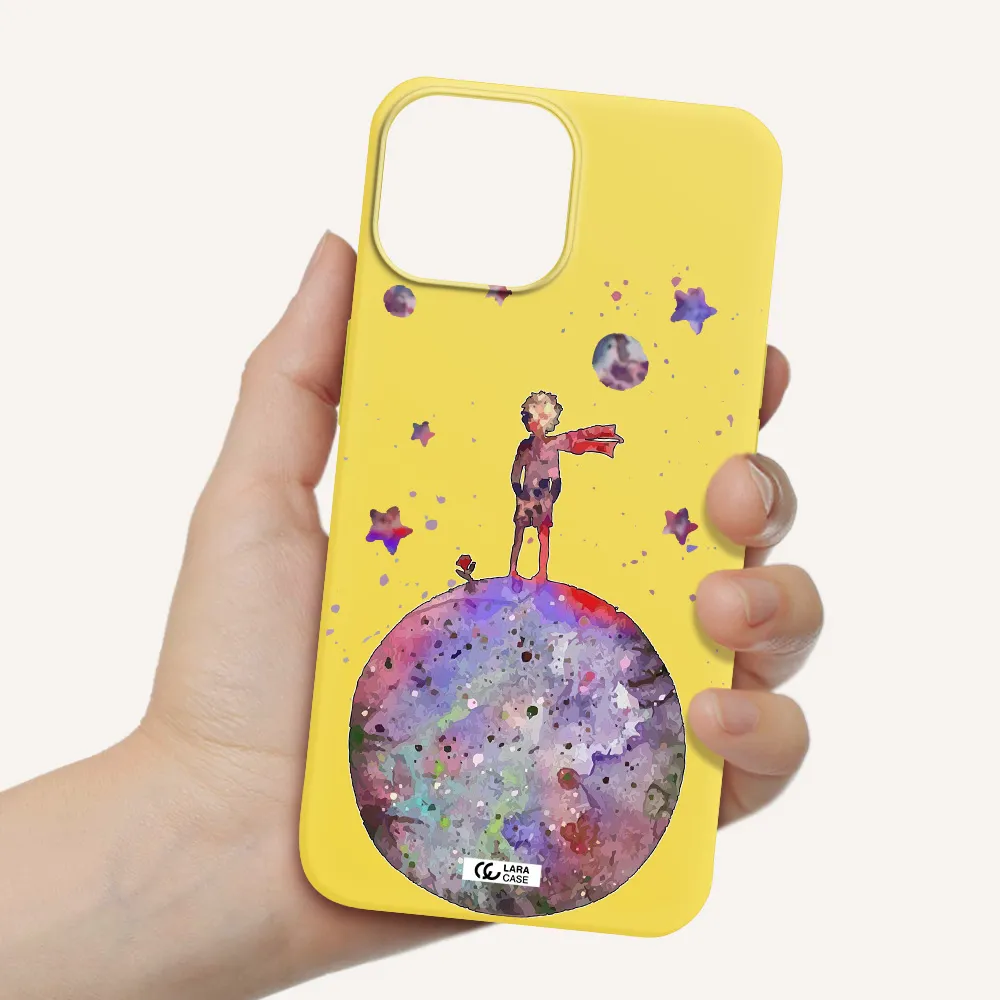Little Prince Night Apple iPhone 13 mini Silicone canary yellow Case