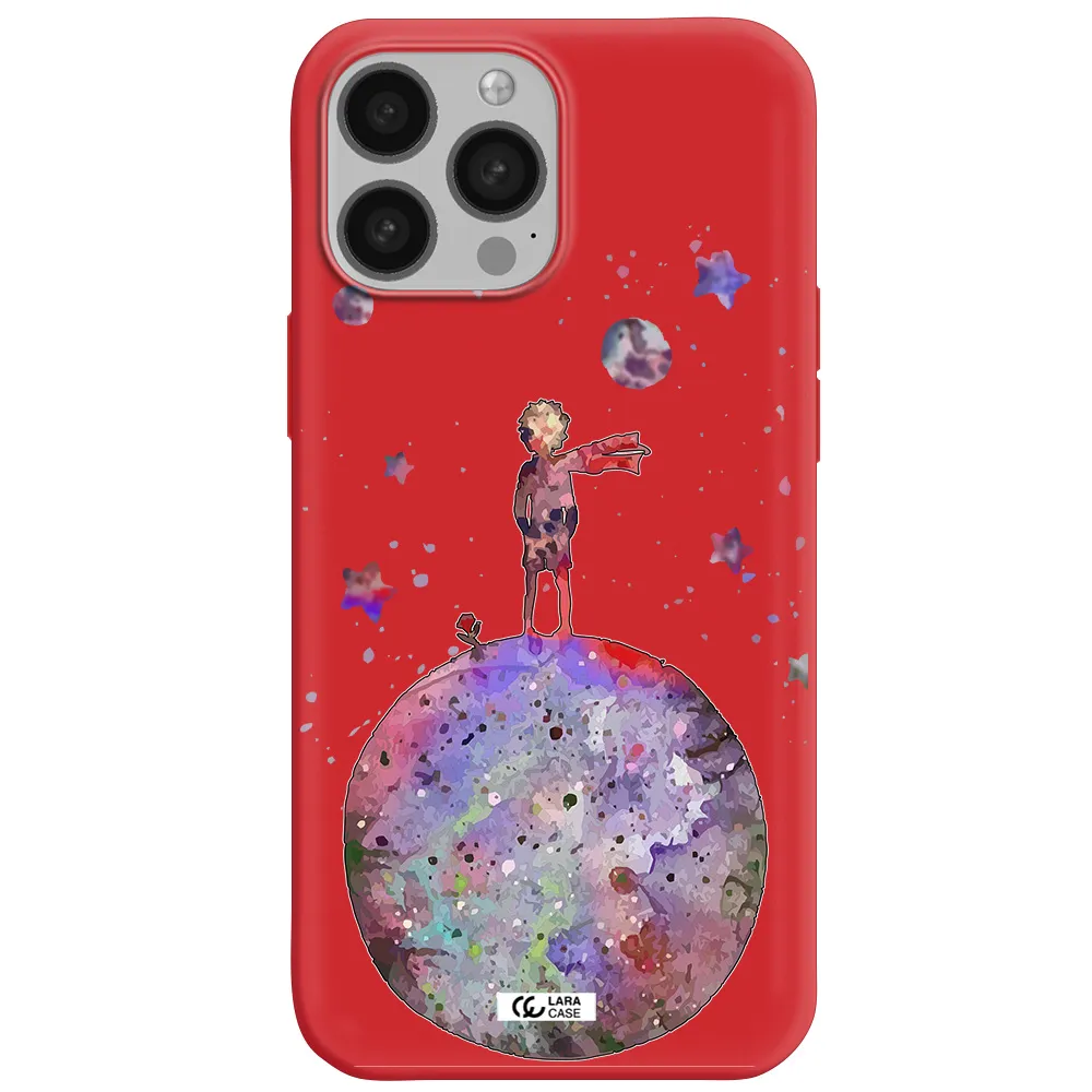 Little Prince Night Apple iPhone 13 Pro Max Silicone Imperial Red Case
