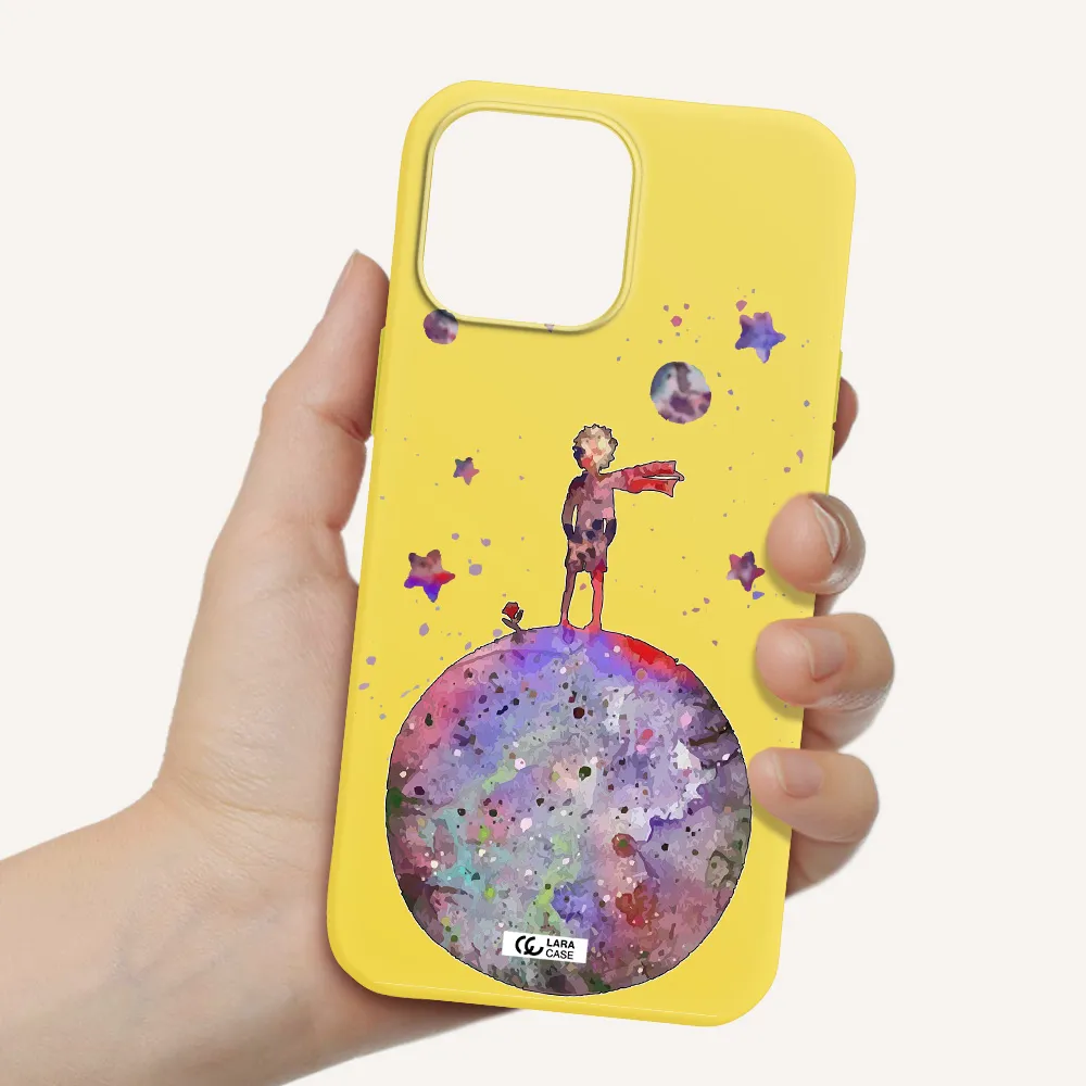 Little Prince Night Apple iPhone 13 Pro Silicone canary yellow Case