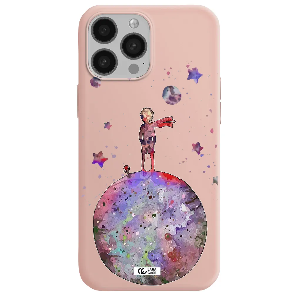 Little Prince Night Apple iPhone 13 Pro Silicone pastel pink Case