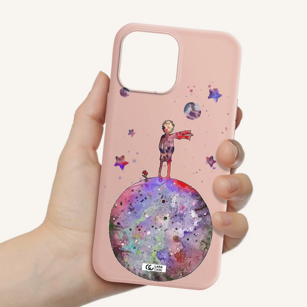 Little Prince Night Apple iPhone 13 Pro Silicone pastel pink Case