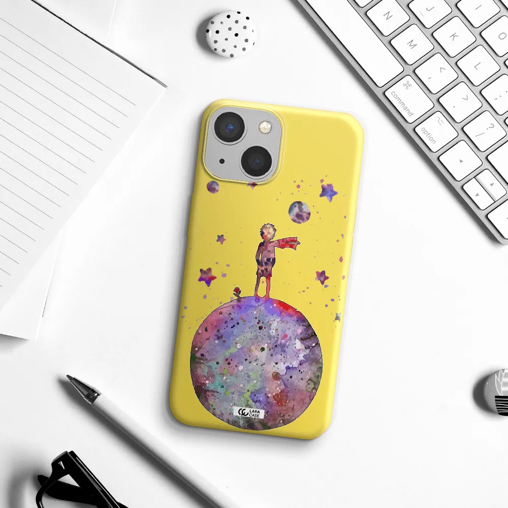 Little Prince Night Apple iPhone 13 Silicone canary yellow Case