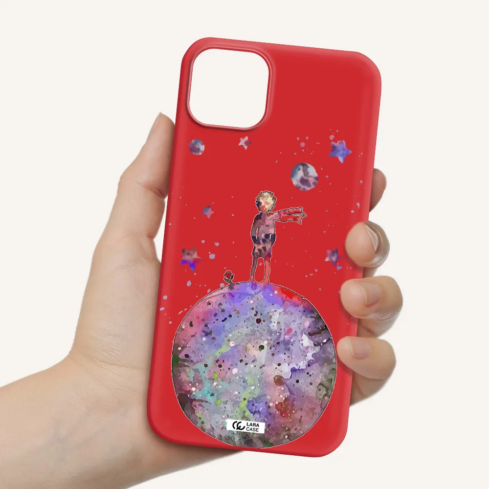Little Prince Night Apple iPhone 14 plus Silicone Imperial Red Case