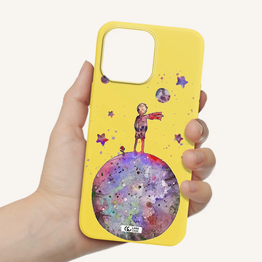 Little Prince Night Apple iPhone 14 pro max Silicone canary yellow Case