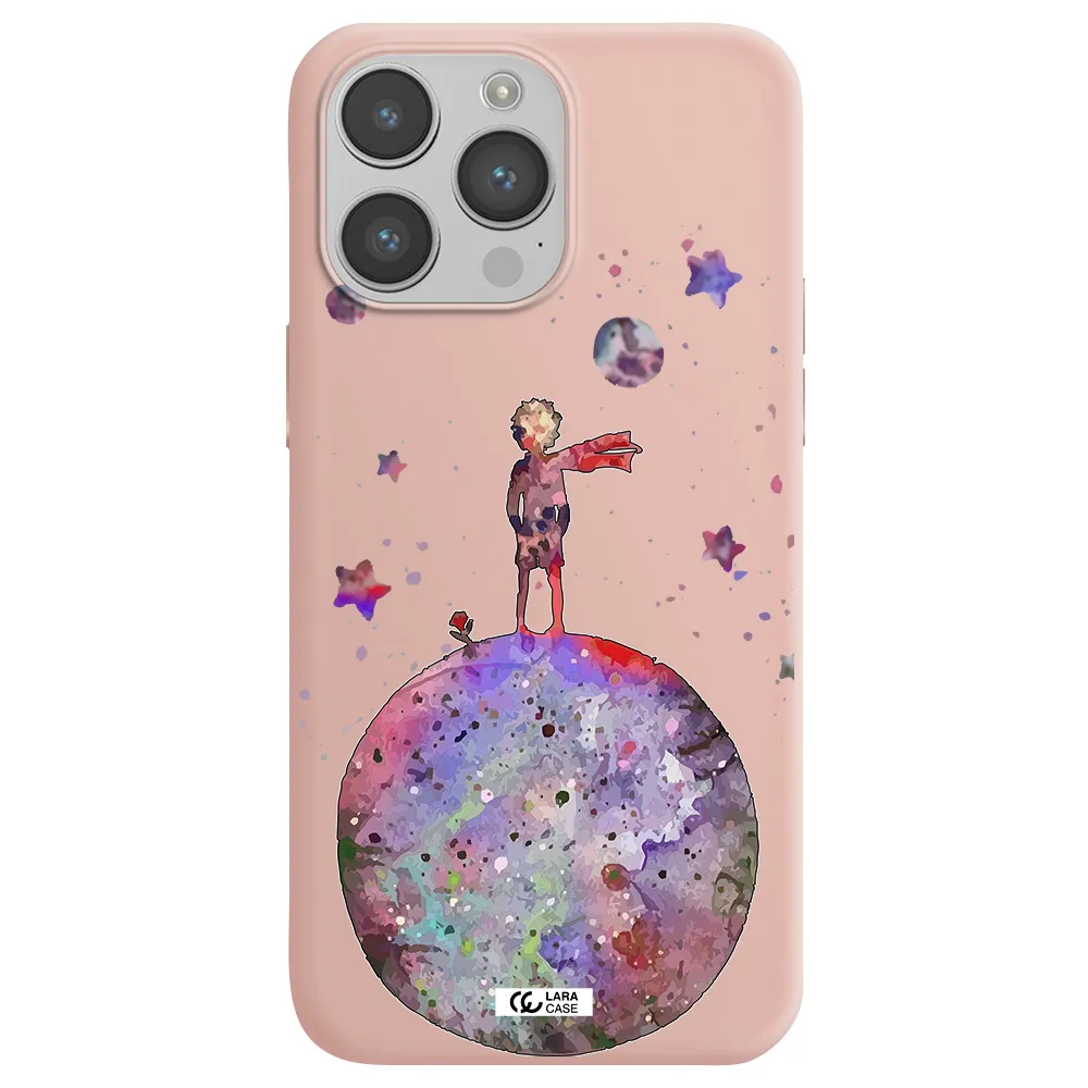 Little Prince Night Apple iPhone 14 pro max Silicone pastel pink Case