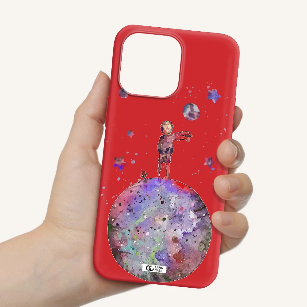 Little Prince Night Apple iPhone 14 pro Silicone Imperial Red Case
