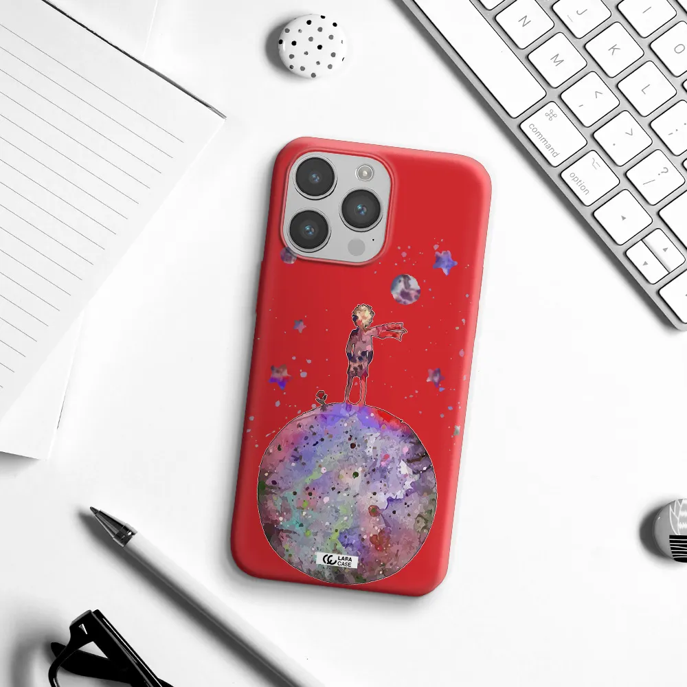 Little Prince Night Apple iPhone 14 pro Silicone Imperial Red Case