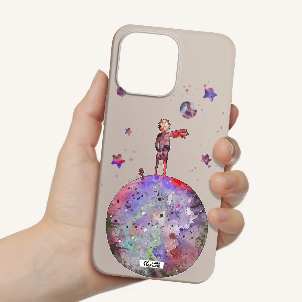 Little Prince Night Apple iPhone 14 pro Silicone Stone Case