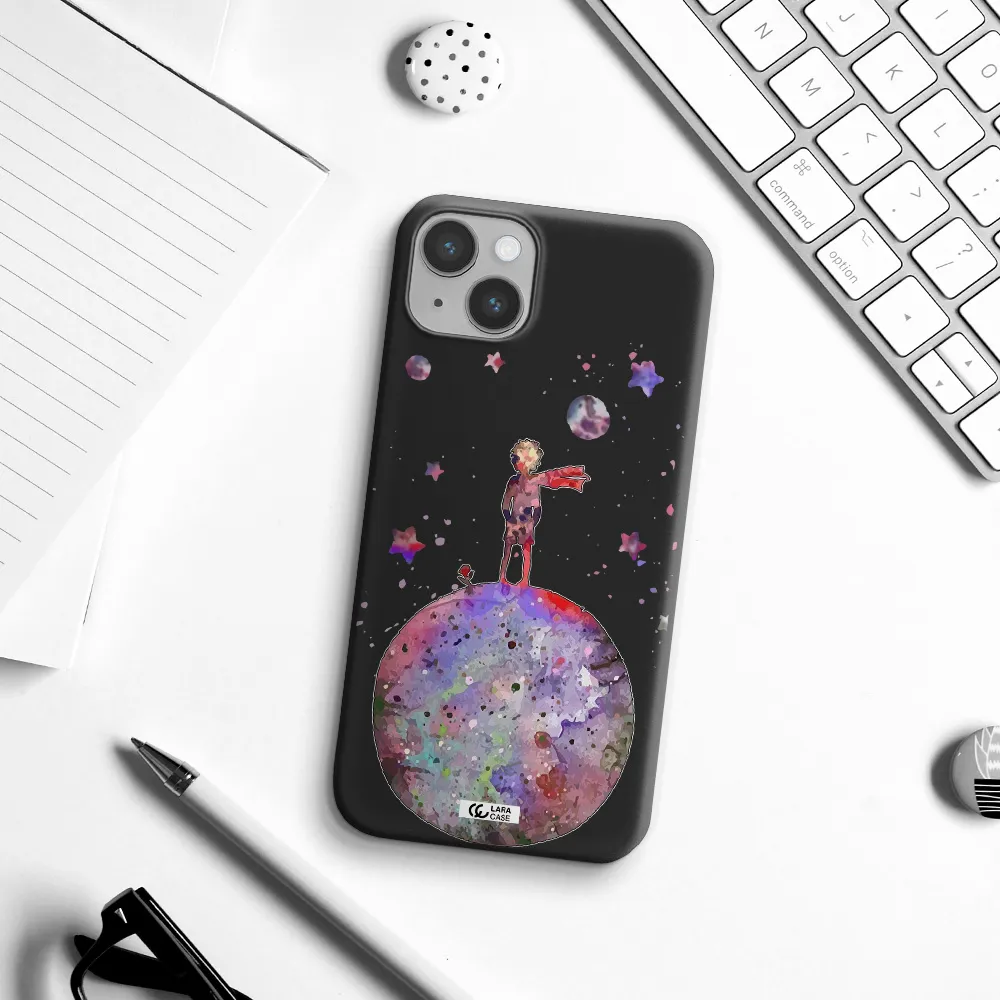 Little Prince Night Apple iPhone 14 Silicone black Case