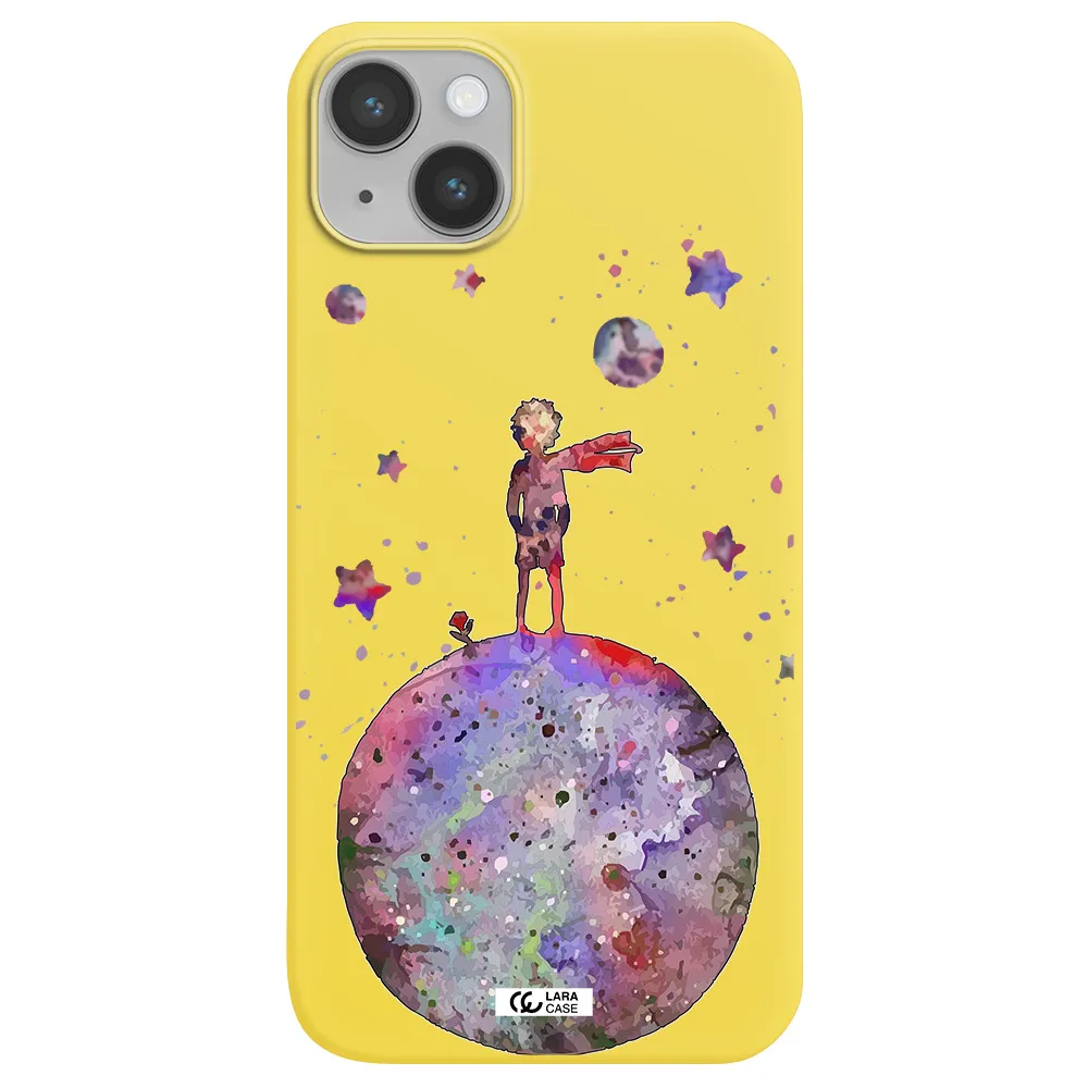 Little Prince Night Apple iPhone 14 Silicone canary yellow Case