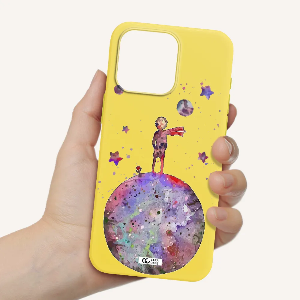 Little Prince Night Apple Iphone 15 Pro max Silicone canary yellow Case
