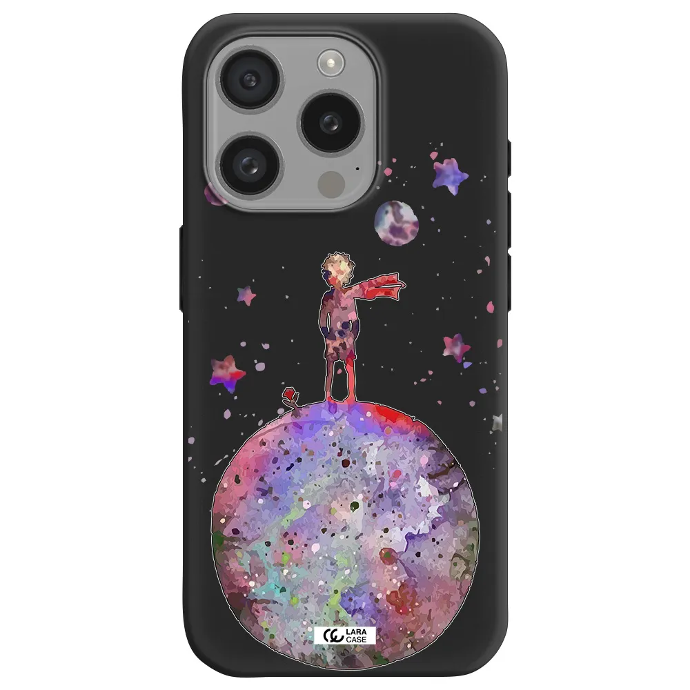 Little Prince Night Apple Iphone 15 Pro Silicone Black Case