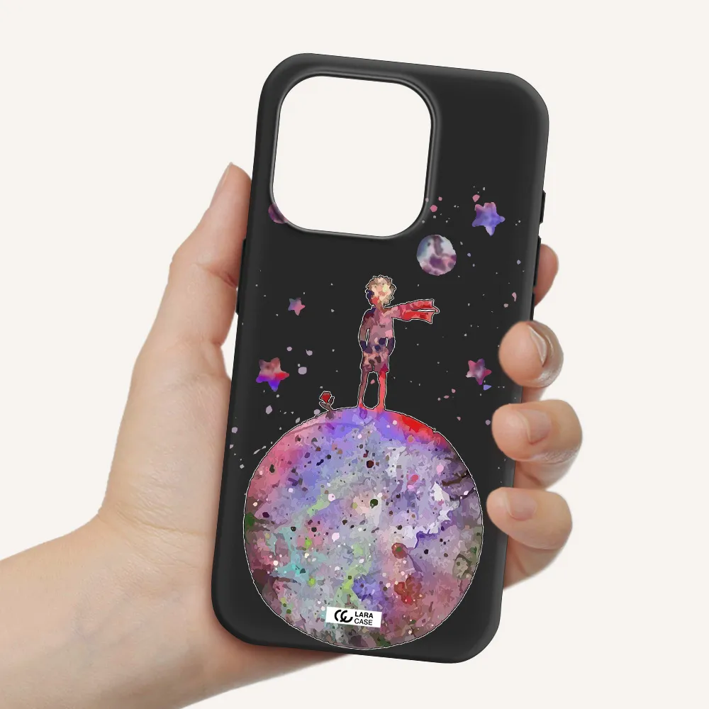 Little Prince Night Apple Iphone 15 Pro Silicone Black Case