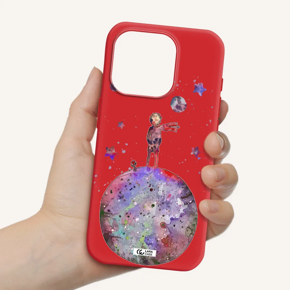 Little Prince Night Apple Iphone 15 Pro Silicone Imperial Red Case