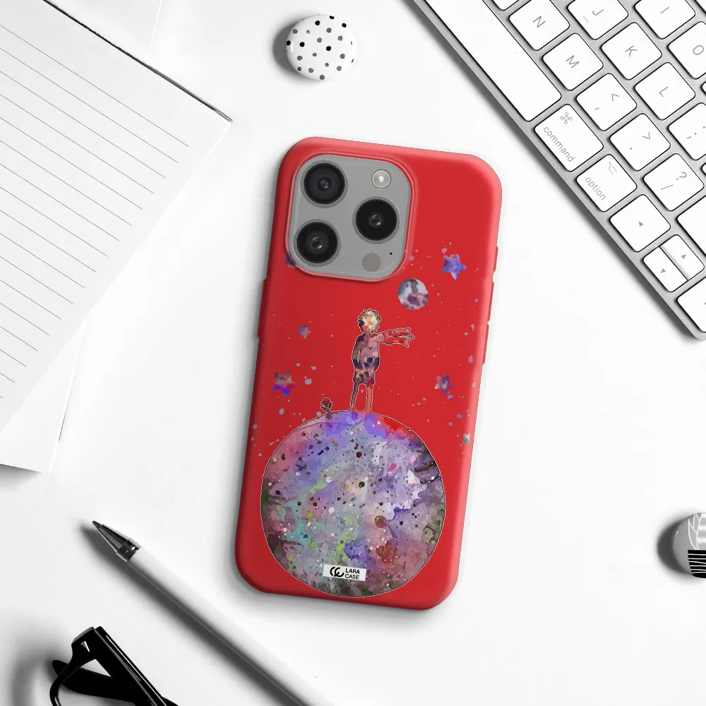 Little Prince Night Apple Iphone 15 Pro Silicone Imperial Red Case