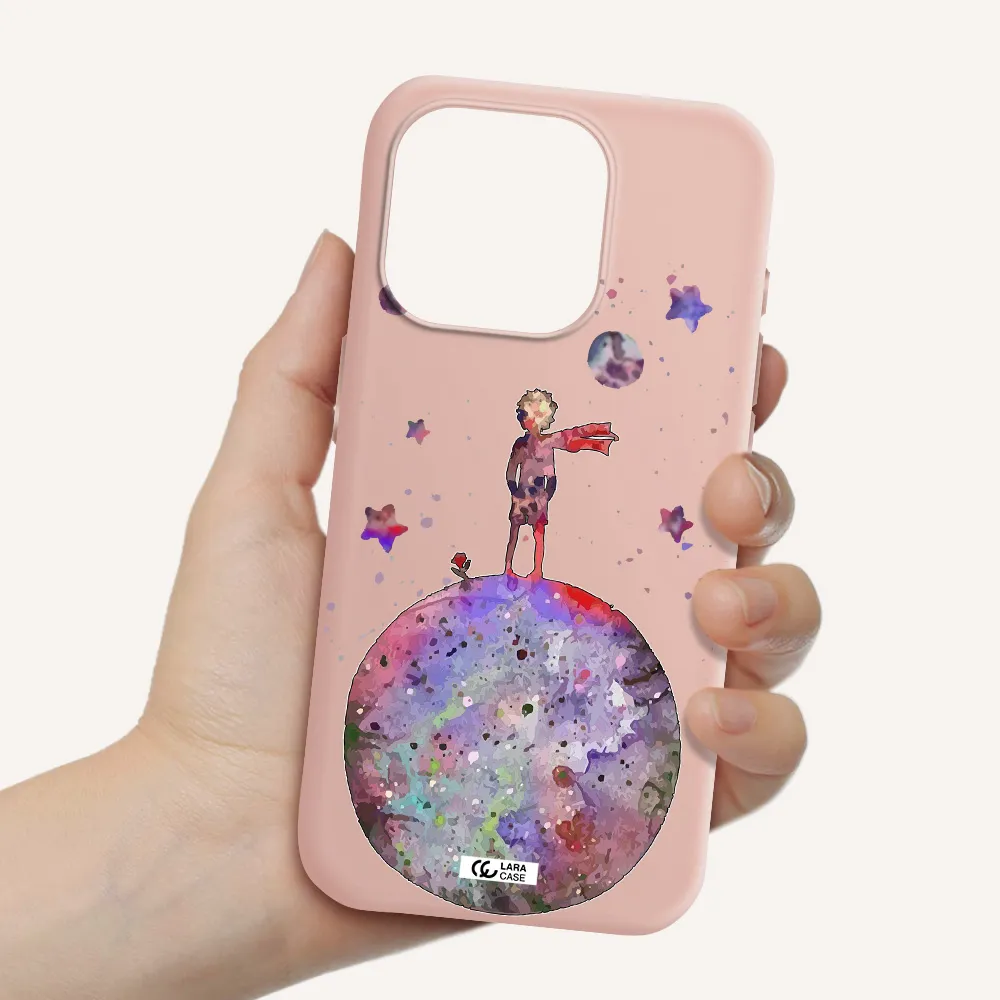 Little Prince Night Apple Iphone 15 Pro Silicone Pastel Pink Case