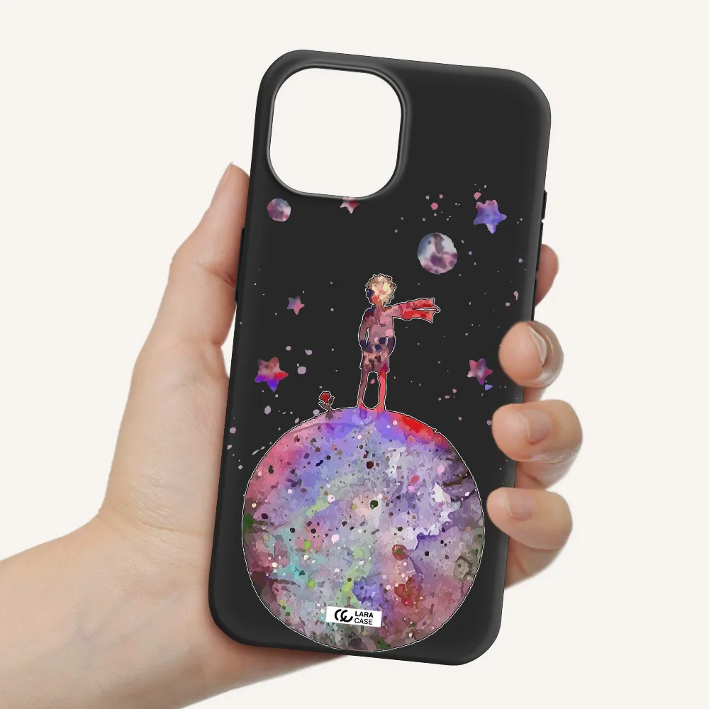 Little Prince Night Apple iPhone 15 Silicone black Case