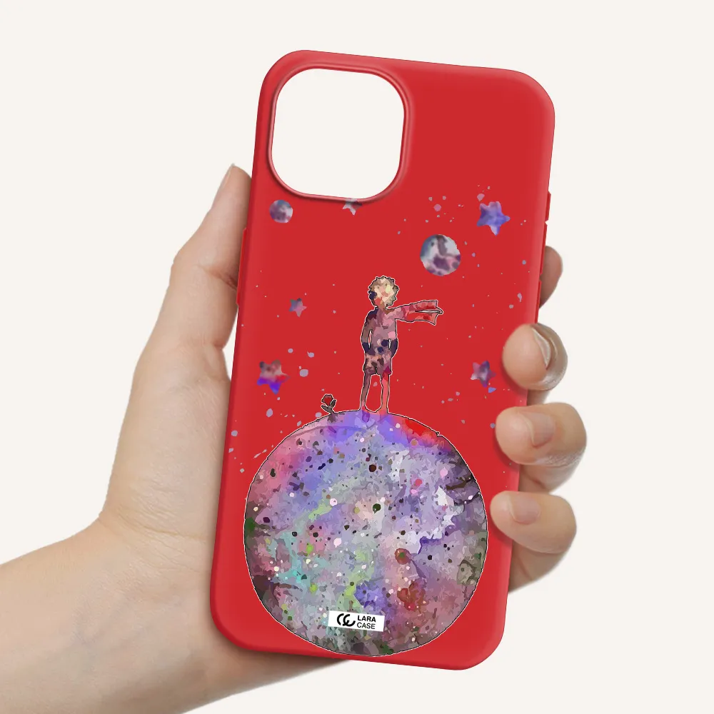 Little Prince Night Apple Iphone 15 Silicone Imperial Red Case