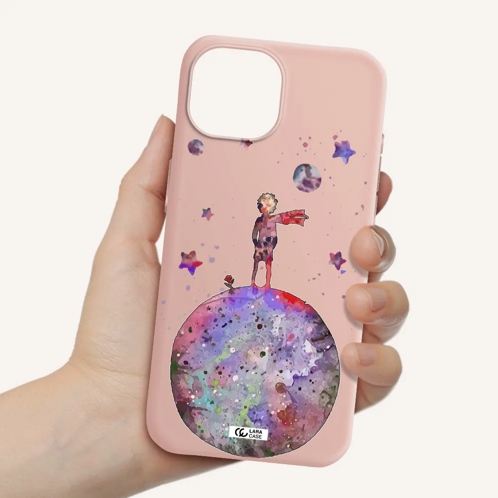 Little Prince Night Apple Iphone 15 Silicone Pastel Pink Case