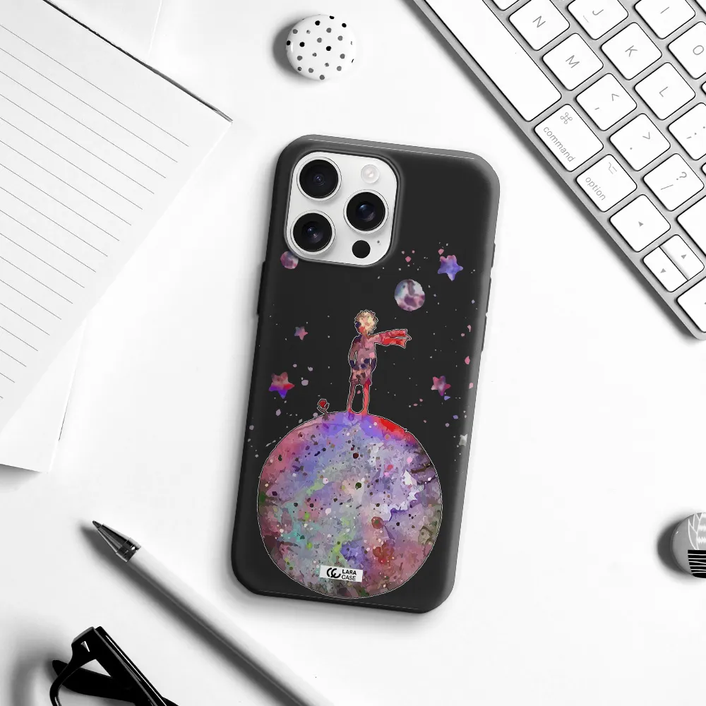 Little Prince Night Apple Iphone 16 Pro Max Silicone Black Case