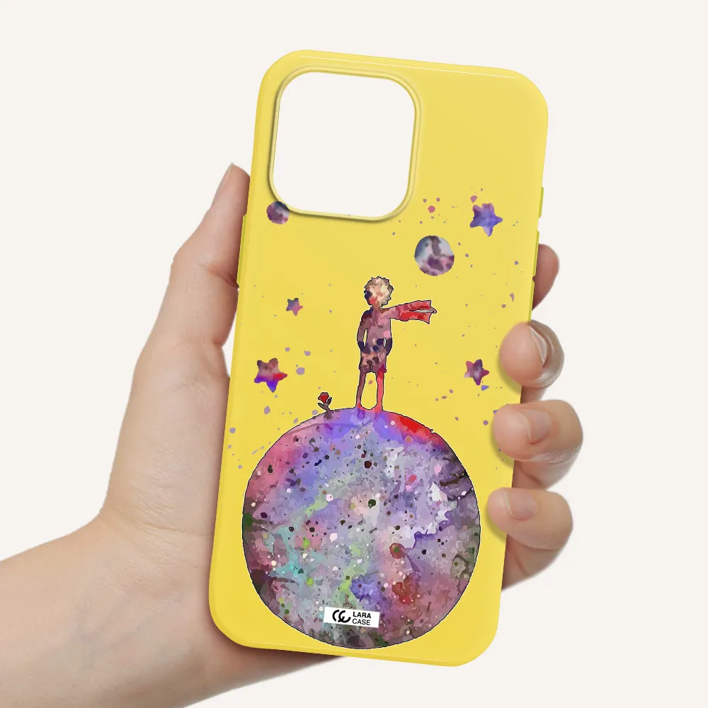 Little Prince Night Apple Iphone 16 Pro Max Silicone Canary Yellow Case