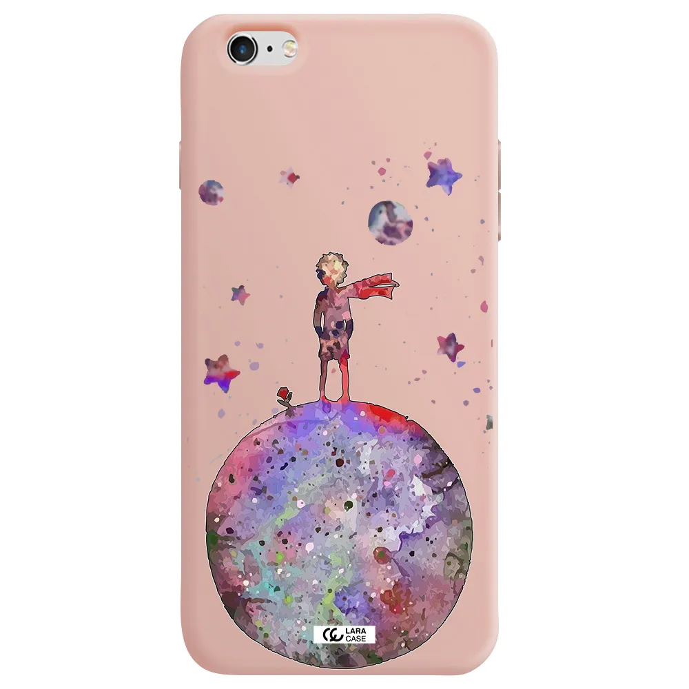 Little Prince Night Apple iPhone 6 plus Silicone pastel pink Case