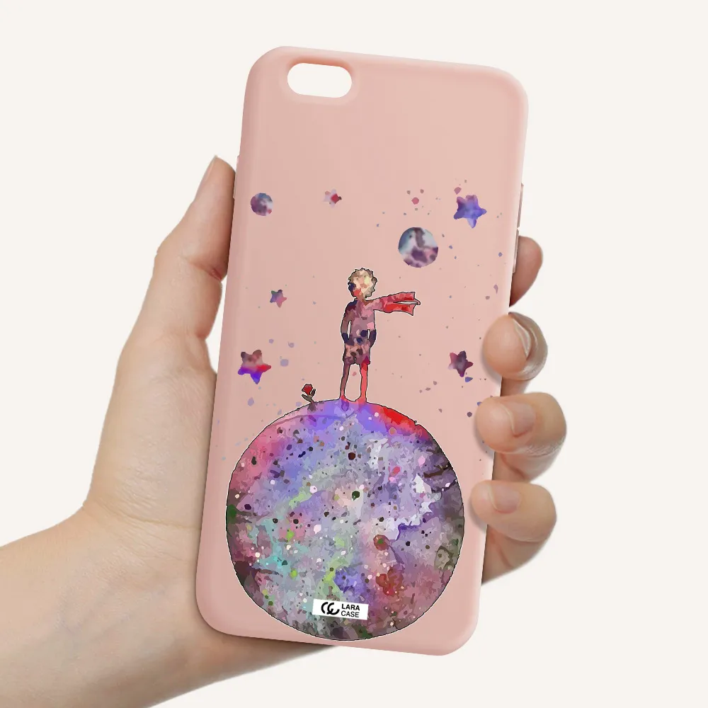 Little Prince Night Apple iPhone 6 plus Silicone pastel pink Case