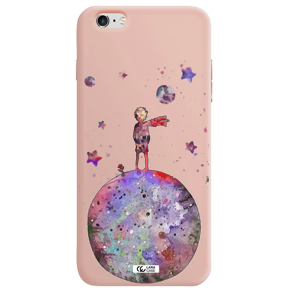 Little Prince Night Apple iPhone 6 s plus Silicone pastel pink Case
