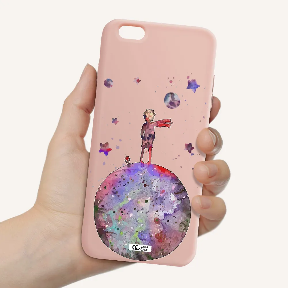 Little Prince Night Apple iPhone 6 s plus Silicone pastel pink Case