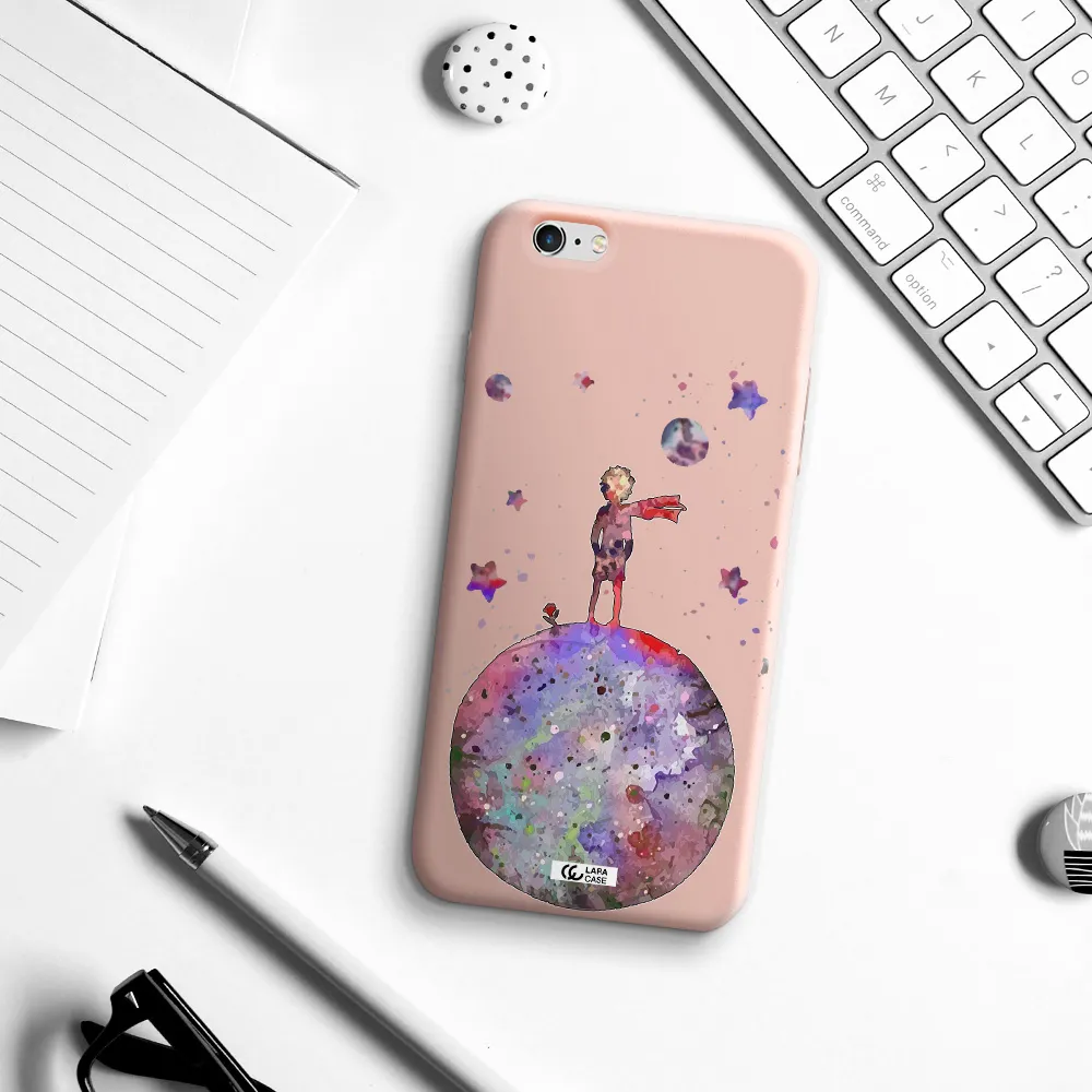 Little Prince Night Apple iPhone 6 s plus Silicone pastel pink Case