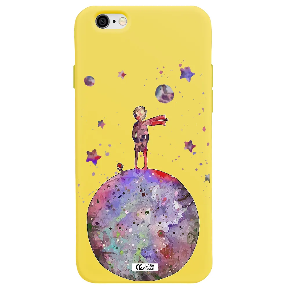 Little Prince Night Apple iPhone 6 Silicone canary yellow Case