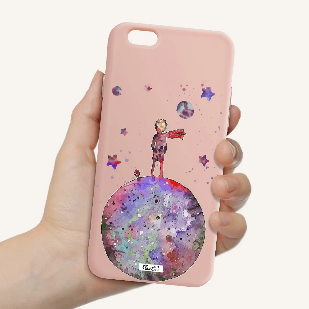 Little Prince Night Apple iPhone 6 Silicone pastel pink Case