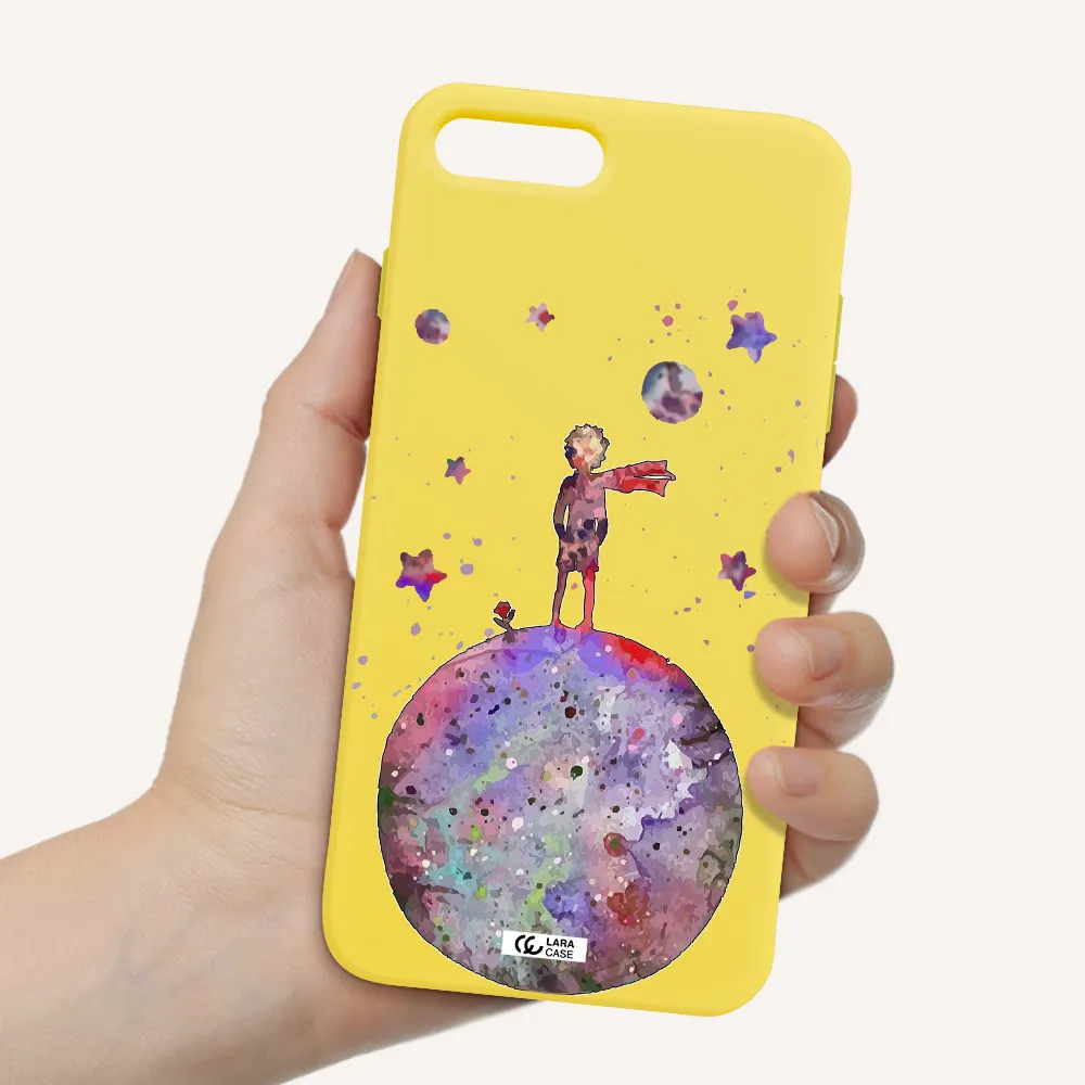 Little Prince Night Apple iPhone 7 plus Silicone canary yellow Case