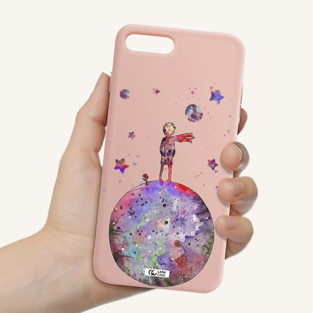 Little Prince Night Apple iPhone 7 plus Silicone pastel pink Case