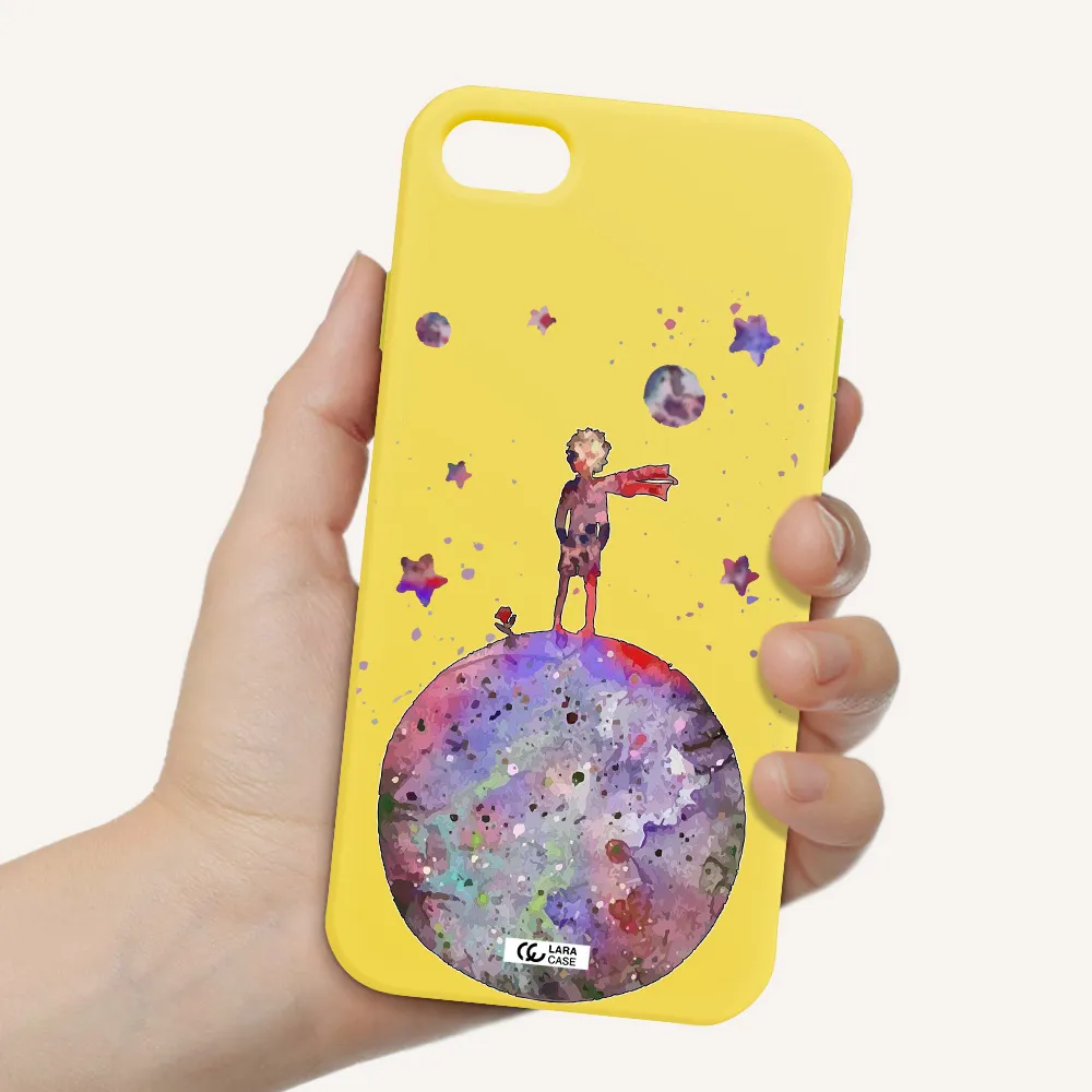 Little Prince Night Apple iPhone 7 Silicone canary yellow Case