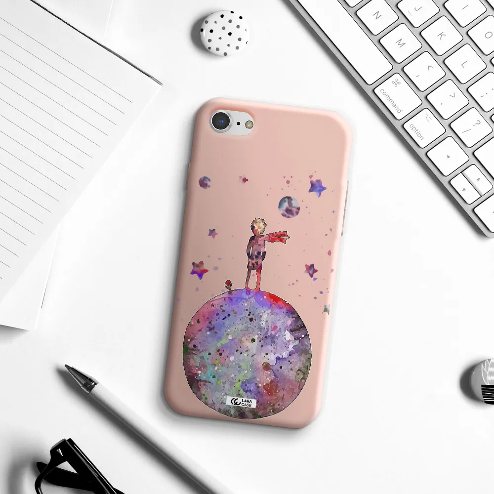 Little Prince Night Apple iPhone 7 Silicone pastel pink Case