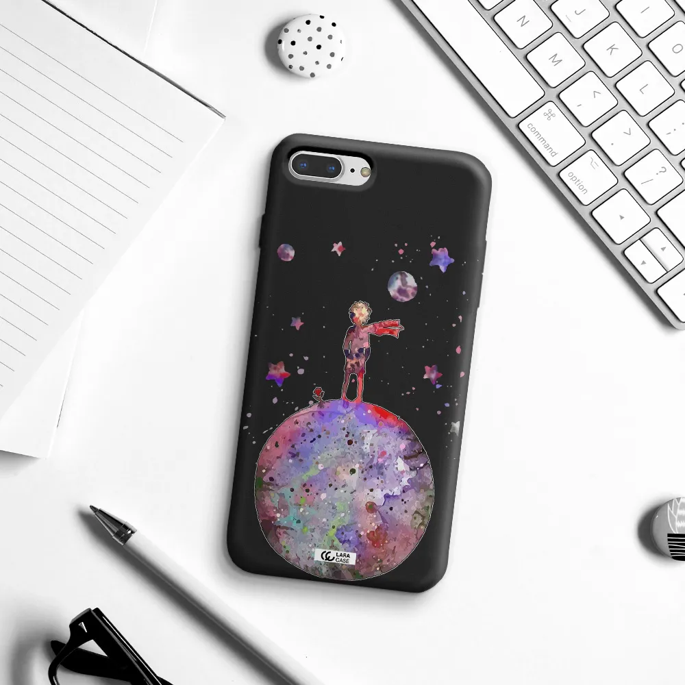 Little Prince Night Apple iPhone 8 plus Silicone black Case