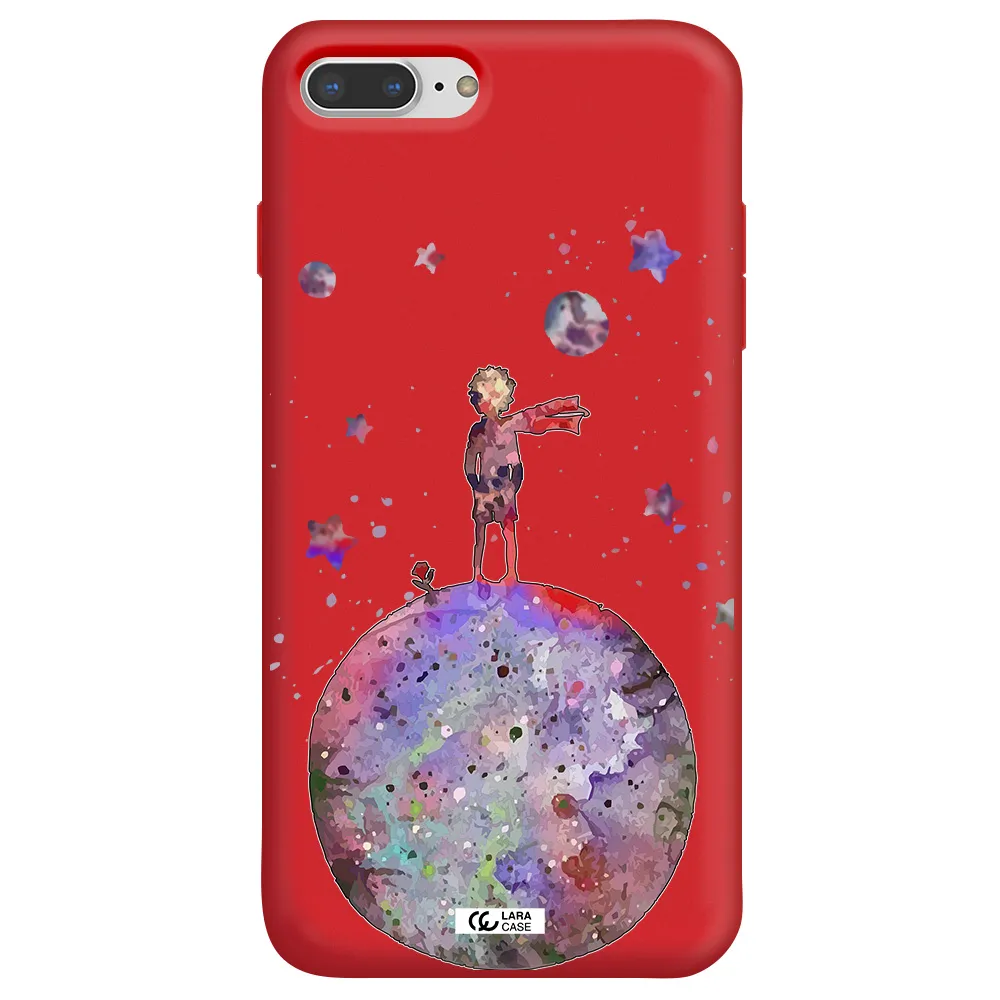 Little Prince Night Apple iPhone 8 plus Silicone Imperial Red Case
