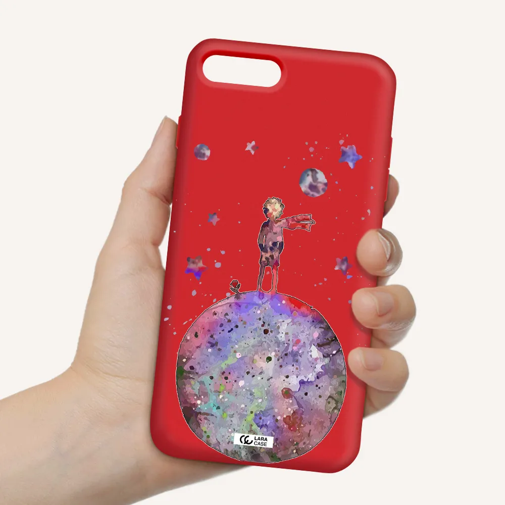 Little Prince Night Apple iPhone 8 plus Silicone Imperial Red Case