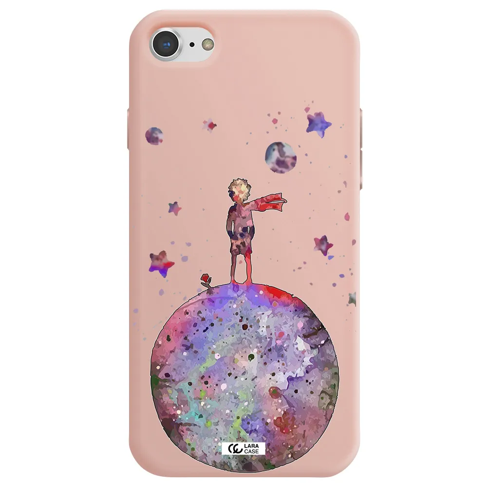 Little Prince Night Apple iPhone 8 Silicone pastel pink Case